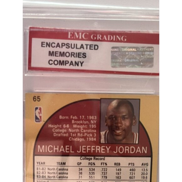 1990 Michael Jordan # 65 EMC GRADED MINT 9 VINTAGE EARLY JORDAN CARD THE GOAT - Picture 9 of 13